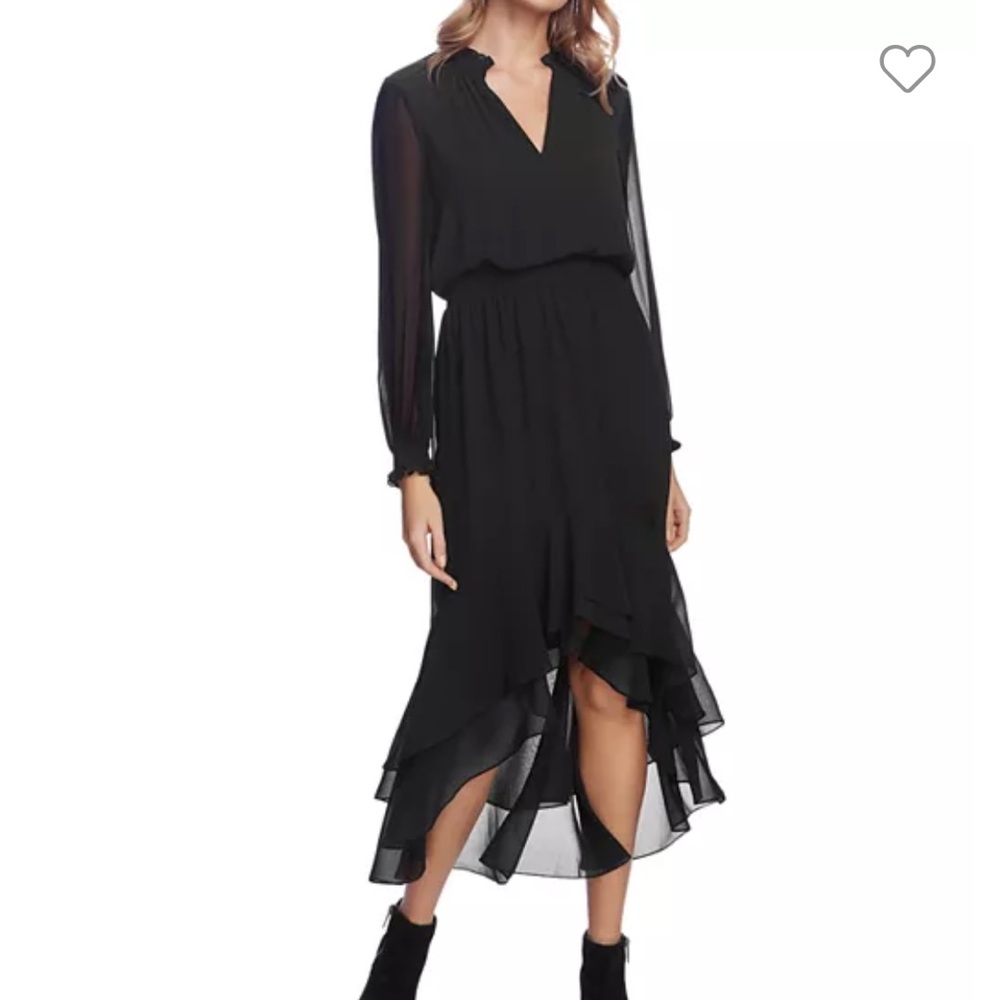 1. STATE High Low Black Dress